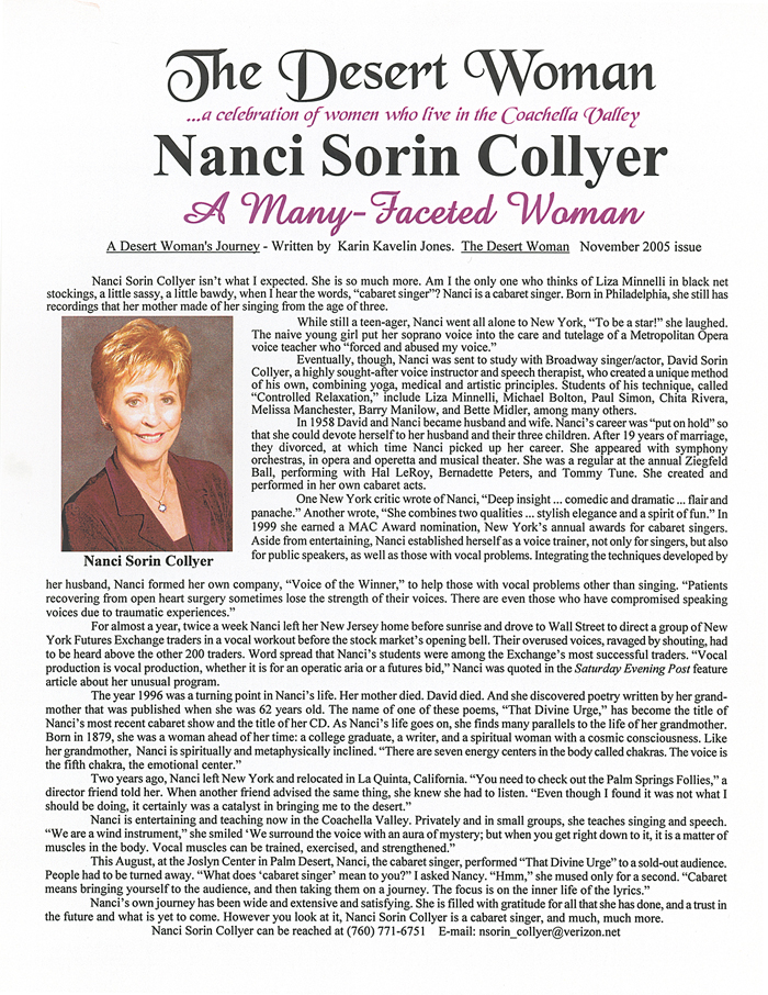 The Desert Woman - Nanci Sorin Collyer